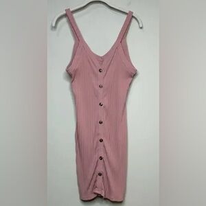 Pink Button-Down Dress